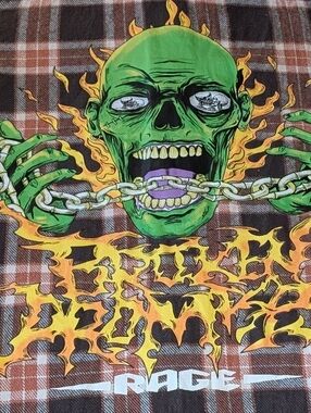 HOT!!! BUNDLE Broken Promises Graphic Green Skull  FLANNEL, t Shirt Long sleeve